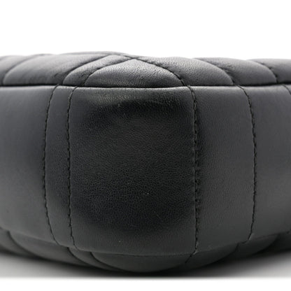 Lambskin Quilted Small Lola Camera Bag Black