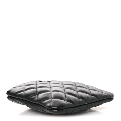 Lambskin Quilted Uniform Crossbody Bag Black