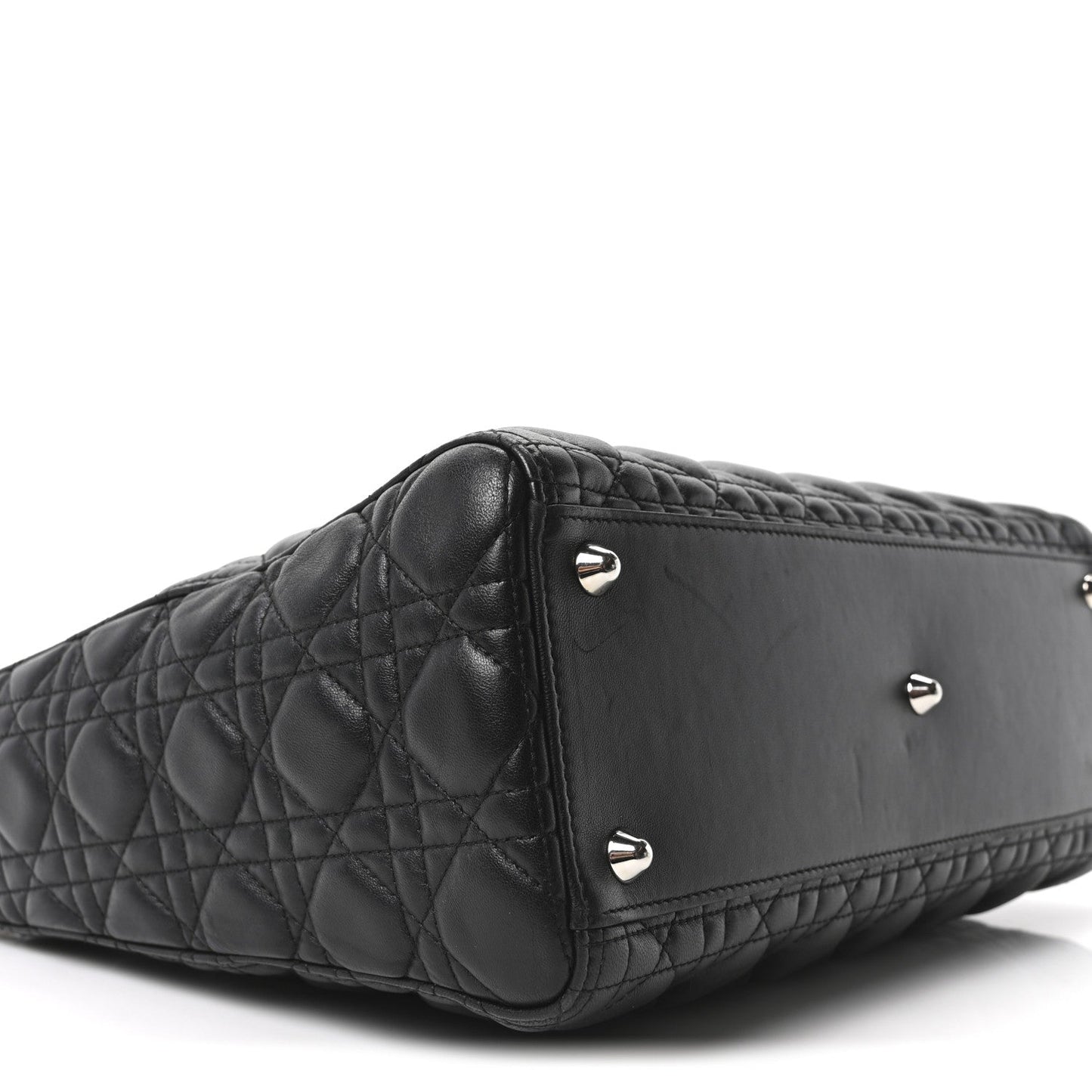 Lambskin Cannage Large Lady Dior Black