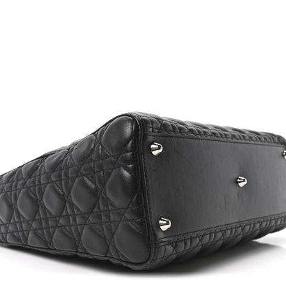 Lambskin Cannage Large Lady Dior Black