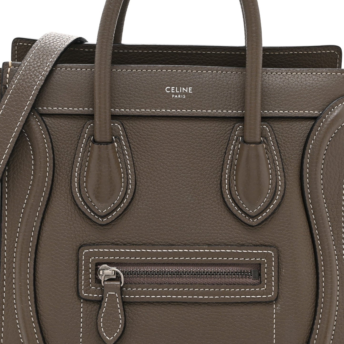 Drummed Calfskin Nano Luggage Souris