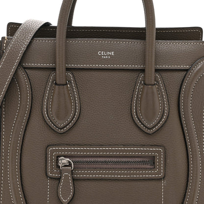 Drummed Calfskin Nano Luggage Souris