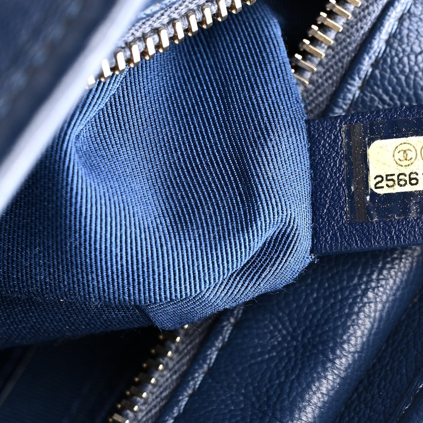 Patent Goatskin Quilted Small Gabrielle Hobo Blue
