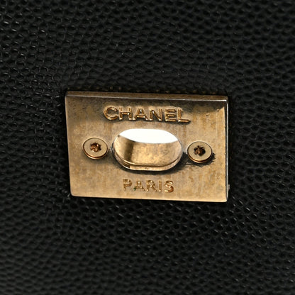 Caviar Quilted Small Coco Handle Flap Black