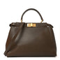Vitello Morgan Snakeskin Medium Peekaboo Iconic Satchel Foresta