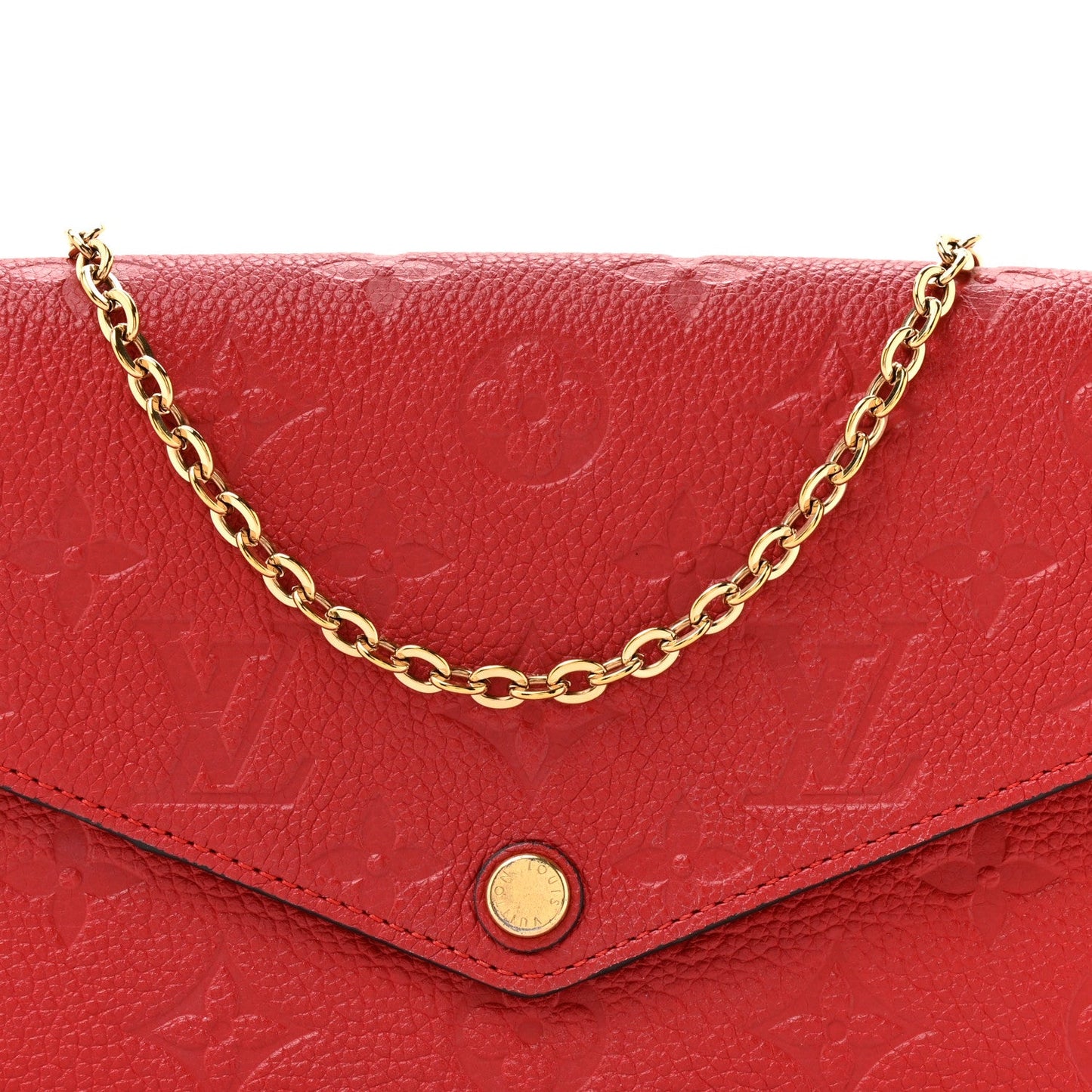 Empreinte Pochette Felicie Chain Wallet Scarlet