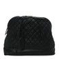 Coated Canvas Quilted Large Garment Travel Bag Black