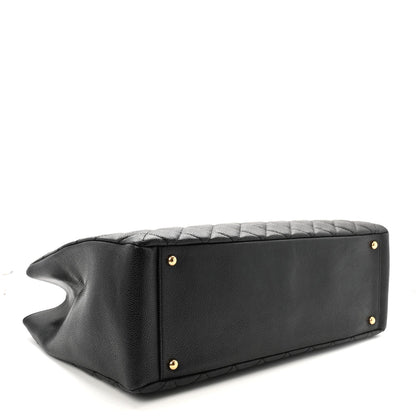 Caviar Quilted XL Grand Shopping Tote GST Black