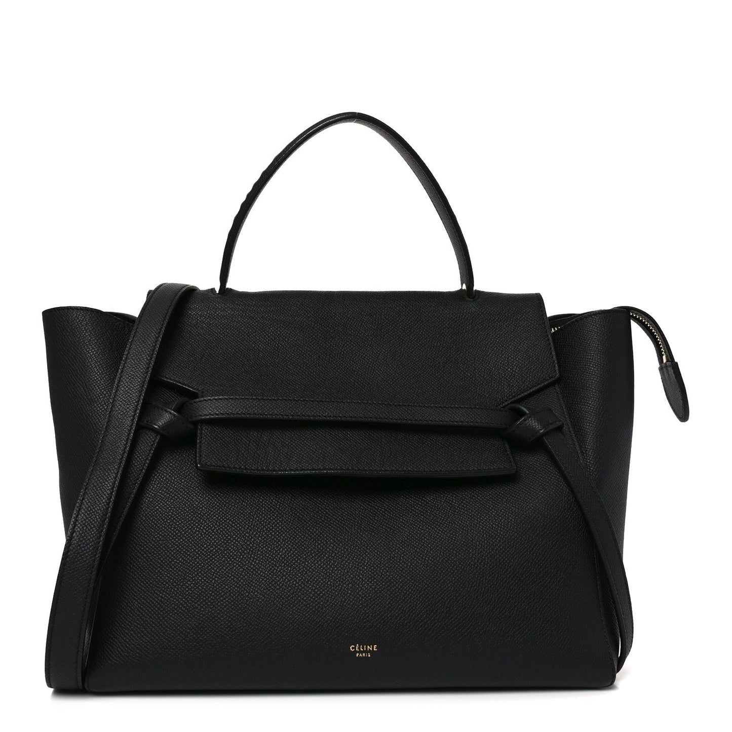 Grained Calfskin Mini Belt Bag Black