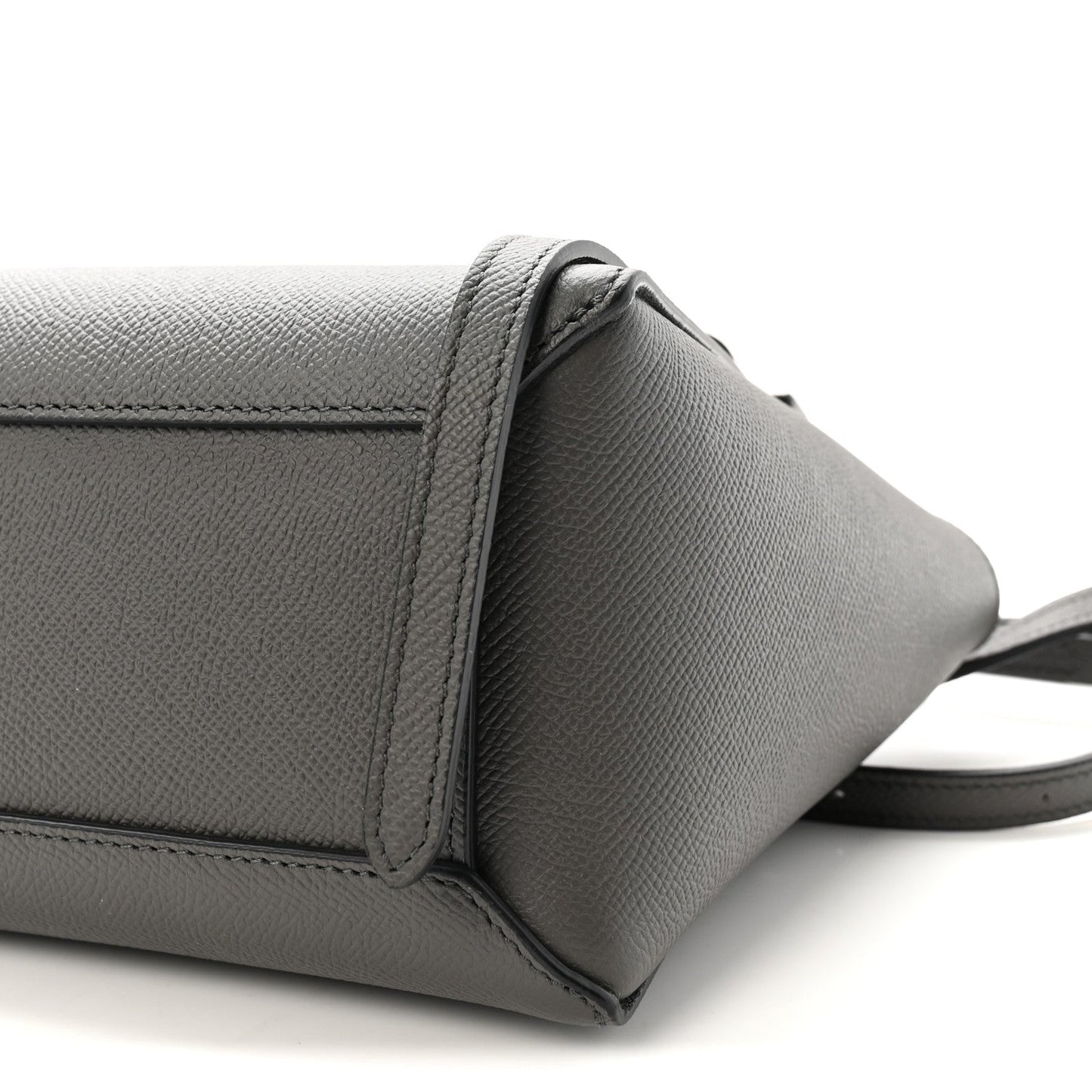 Grained Calfskin Nano Belt Bag Grey