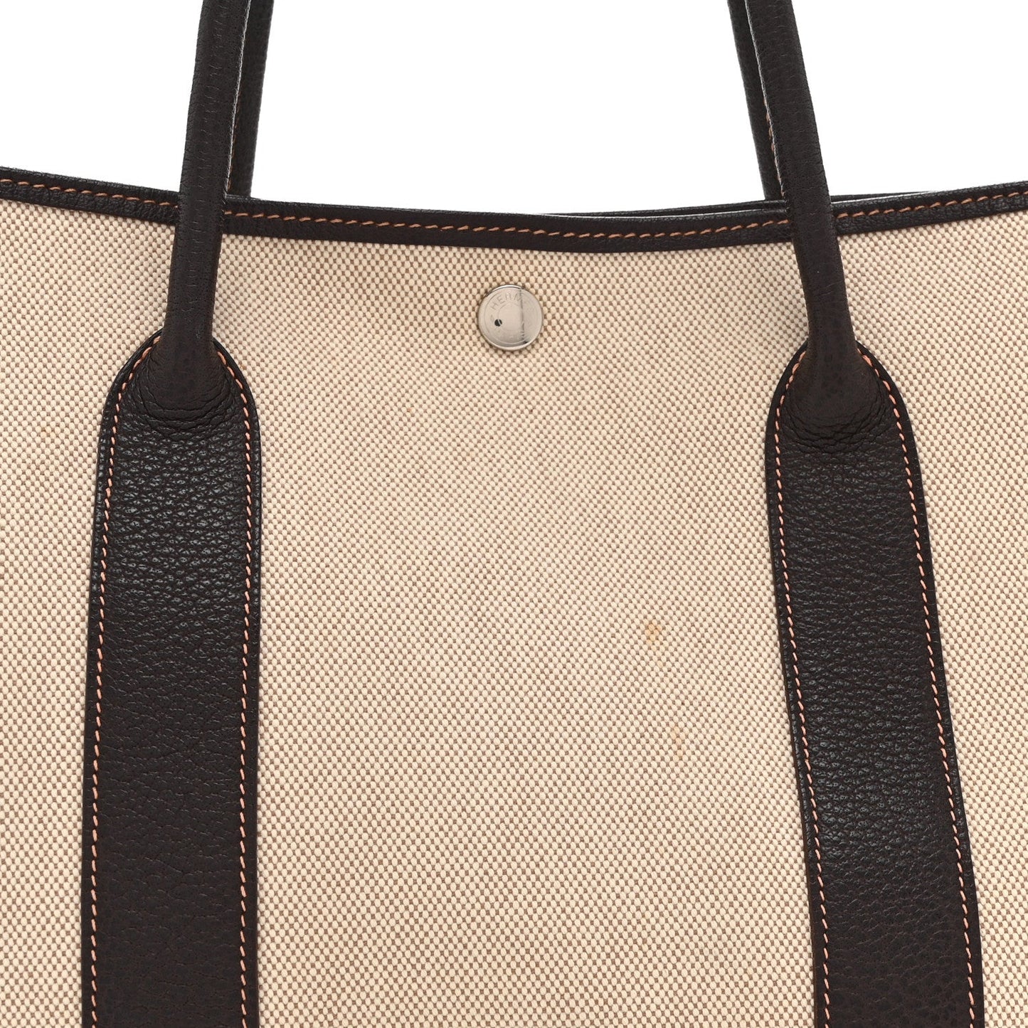Buffle Skipper Toile Garden Party 36 MM Tote Marron Fonce