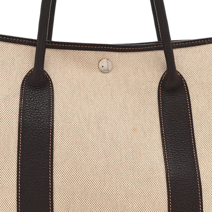 Buffle Skipper Toile Garden Party 36 MM Tote Marron Fonce