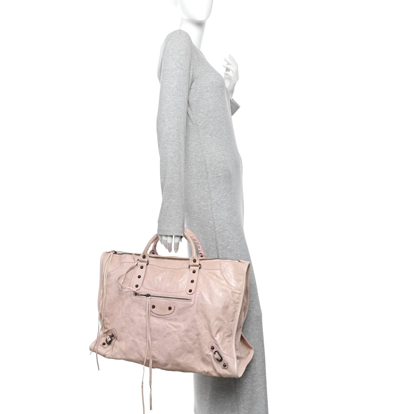 Agneau Classic Hardware Weekender Light Pink