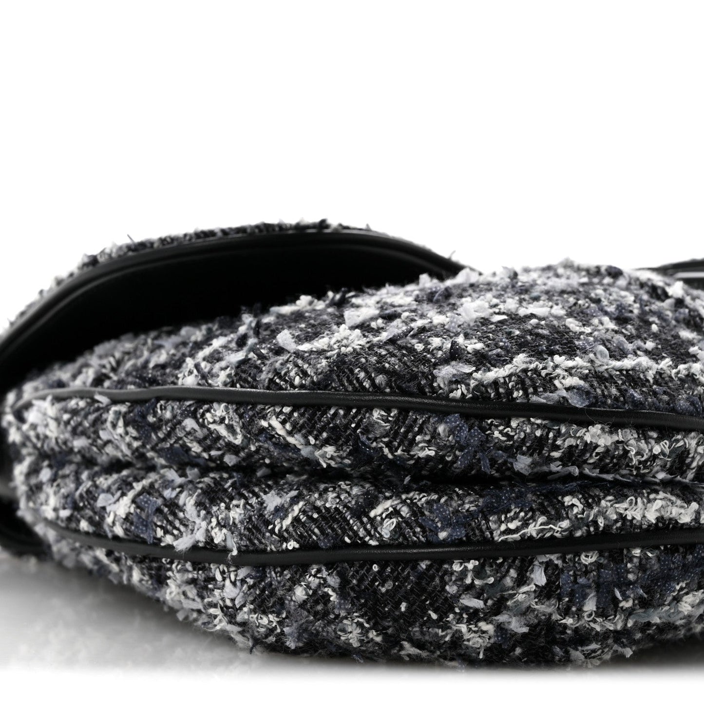 Tweed Saddle Bag Black Silver