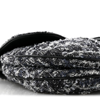 Tweed Saddle Bag Black Silver
