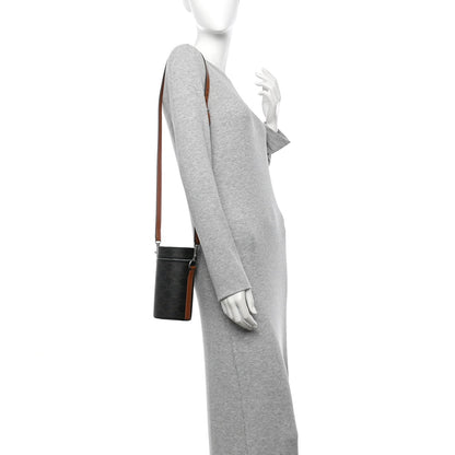 Triomphe Canvas Vertical Cylinder Bag Tan