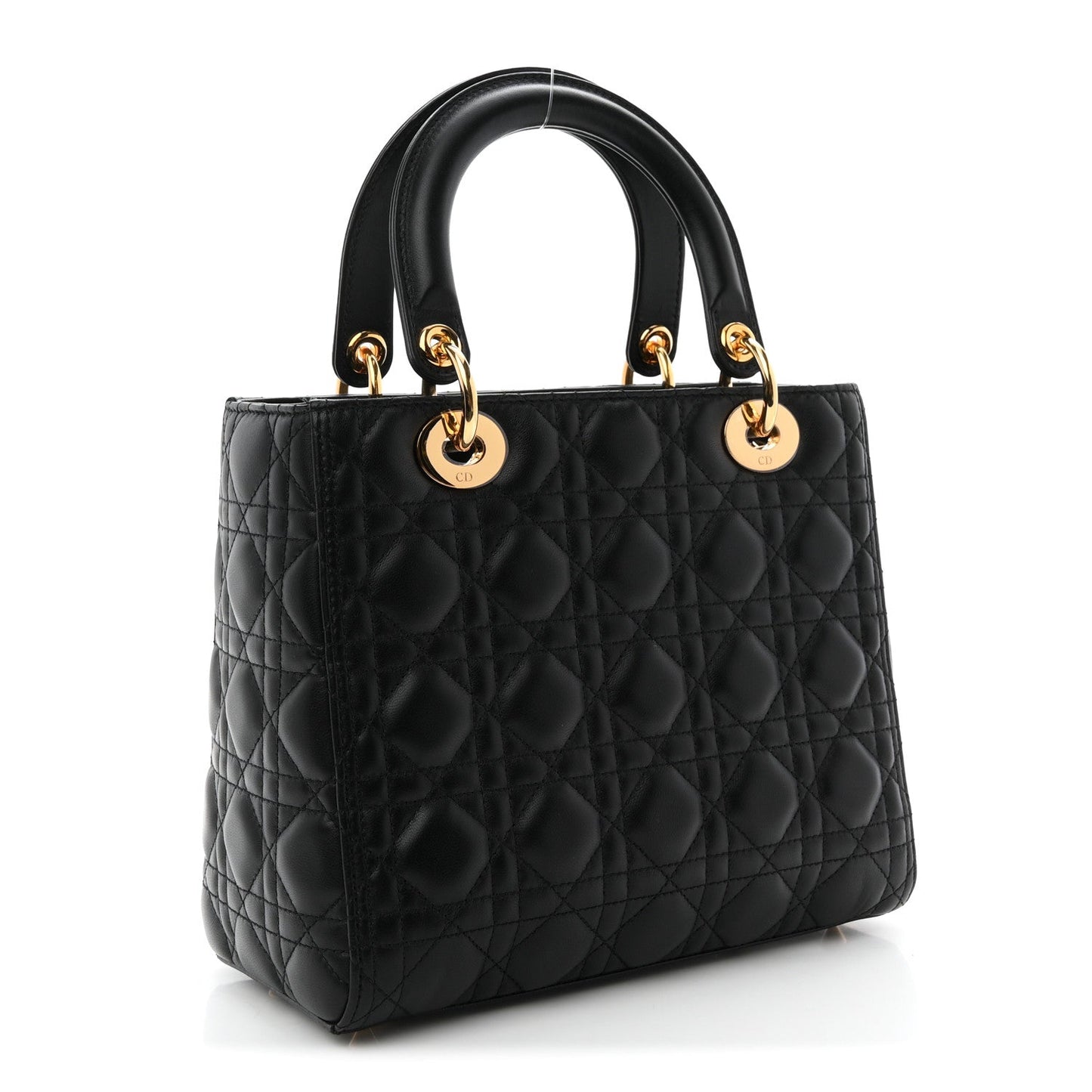Lambskin Cannage Medium Lady Dior Black