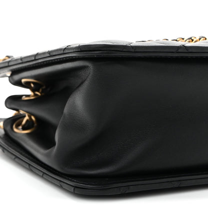 Calfskin Quilted CC Small Once Upon A Time Tote Black