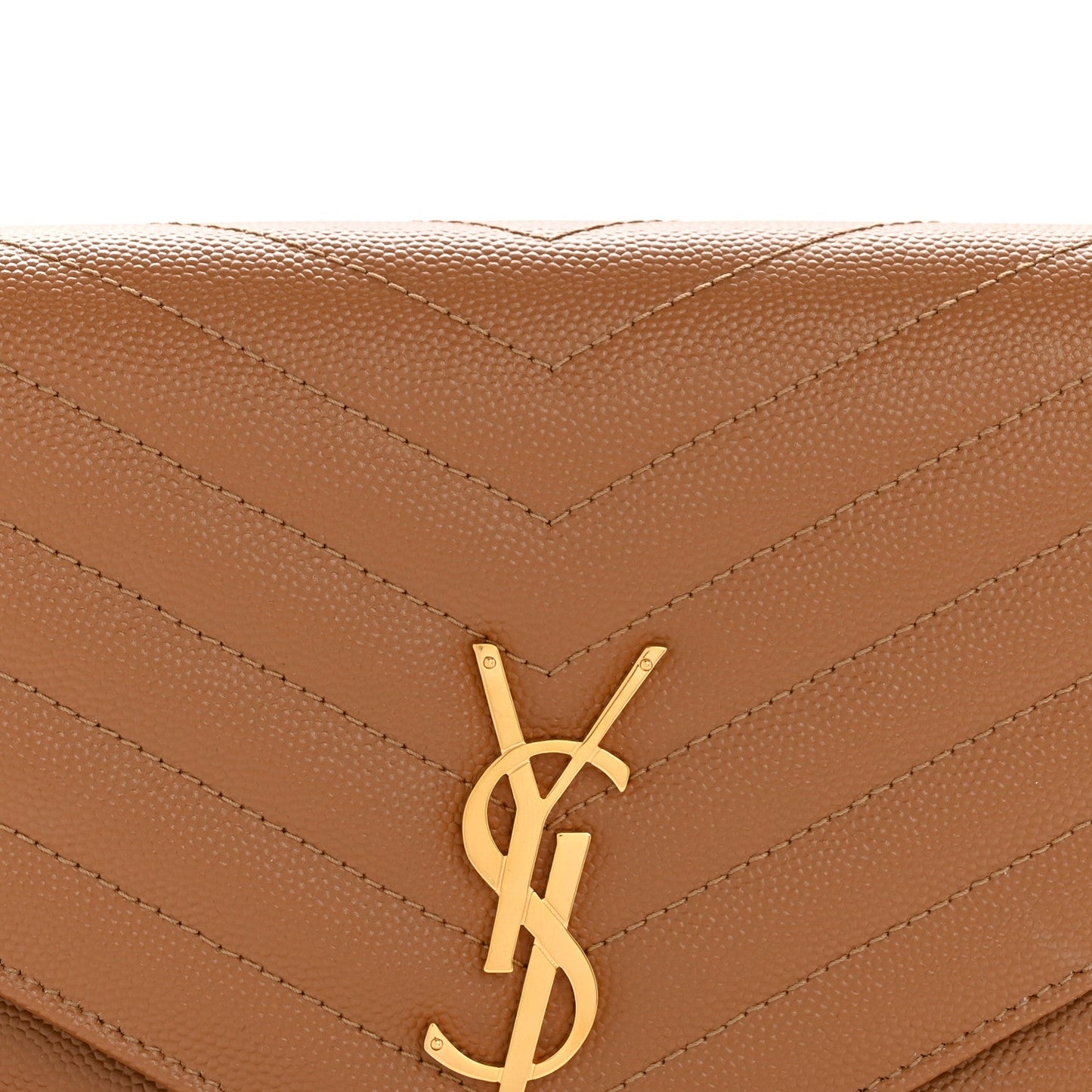 Grain De Poudre Matelasse Chevron Monogram Envelope Clutch Natural Dark