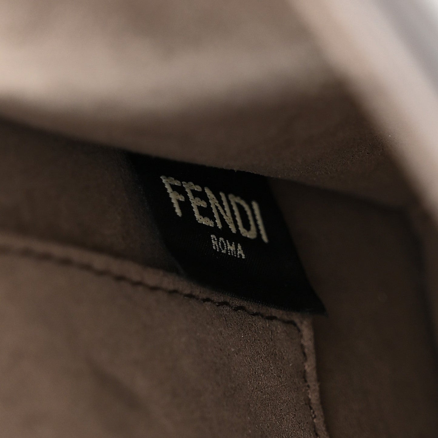 Vitello Century F is Fendi Bi-Color FF 1974 Embossed Kan I Shoulder Bag Fragola Maya Black