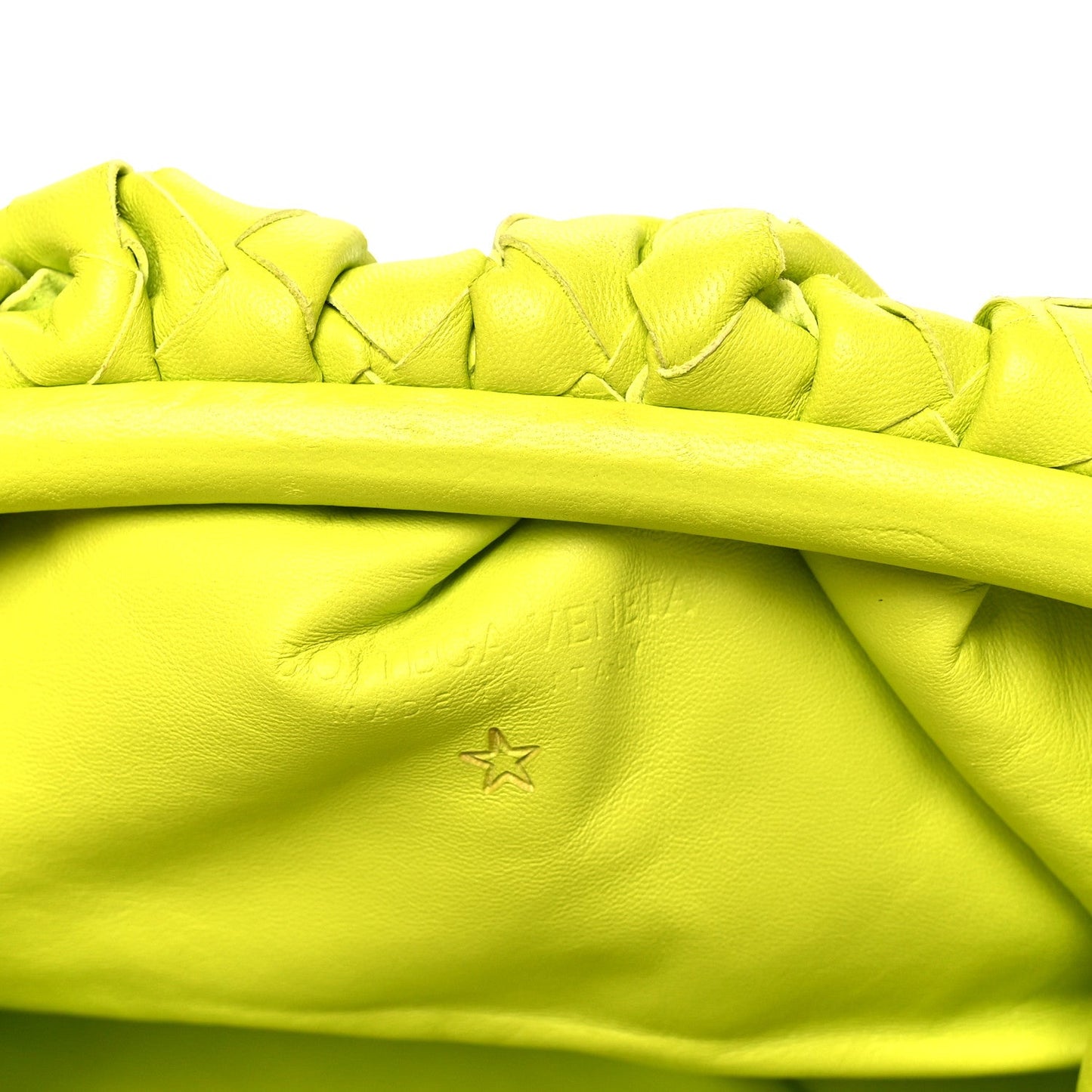 Nappa Maxi Intrecciato Teen Pouch Acid Kiwi