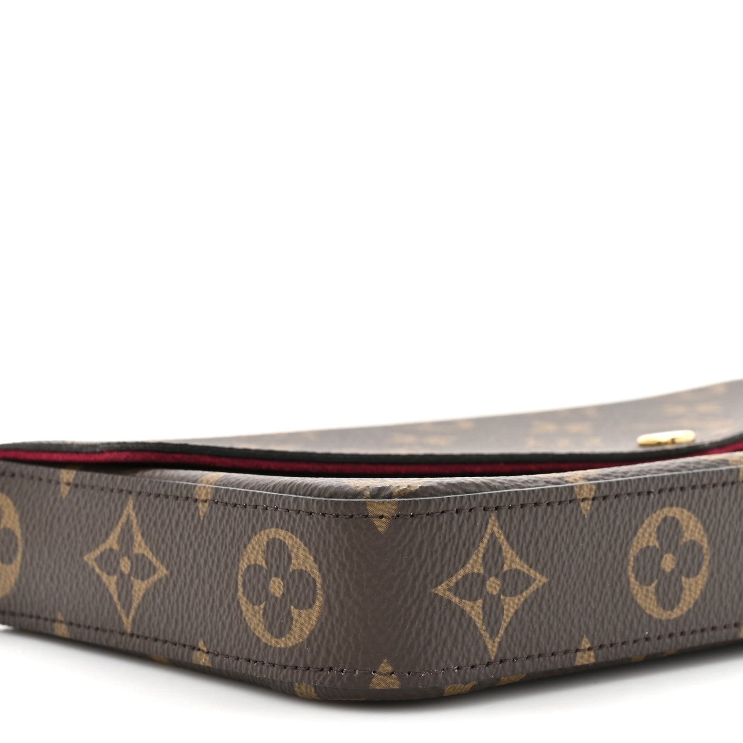Monogram Pochette Felicie Chain Wallet Fuchsia