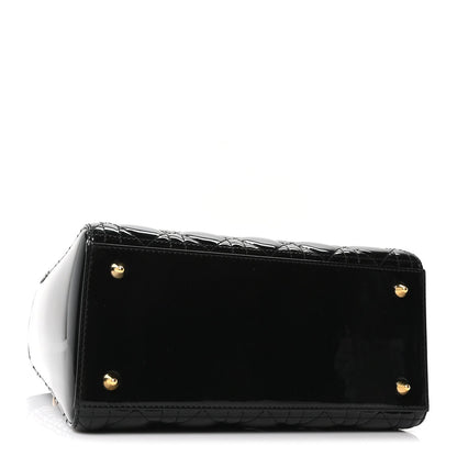 Patent Cannage Medium Lady Dior Black