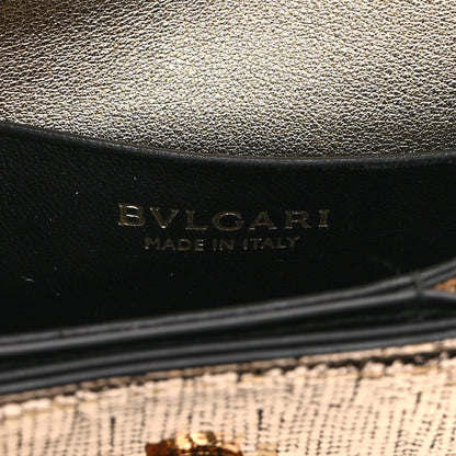 Metallic Calfskin Serpenti Forever Micro Bag  Gold