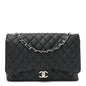 Caviar Quilted Maxi Double Flap Black