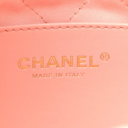 Shiny Calfskin Quilted Mini Chanel 22 Light Pink