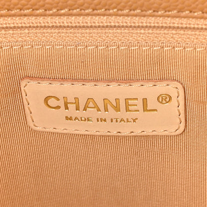 Caviar Quilted Grand Shopping Tote GST Beige