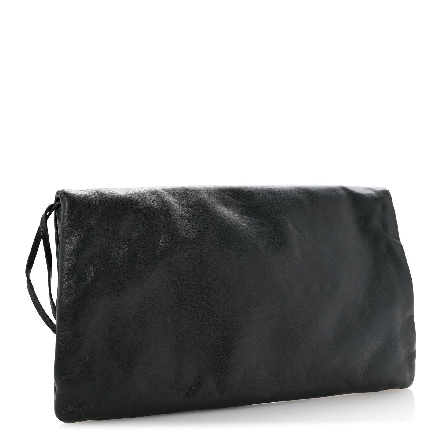 Agneau Giant 12 Rose Gold Hardware Envelope Clutch Anthracite