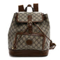 GG Supreme Monogram Azalea Calfskin Retro Interlocking G Buckle Backpack Beige Ebony Brown Sugar
