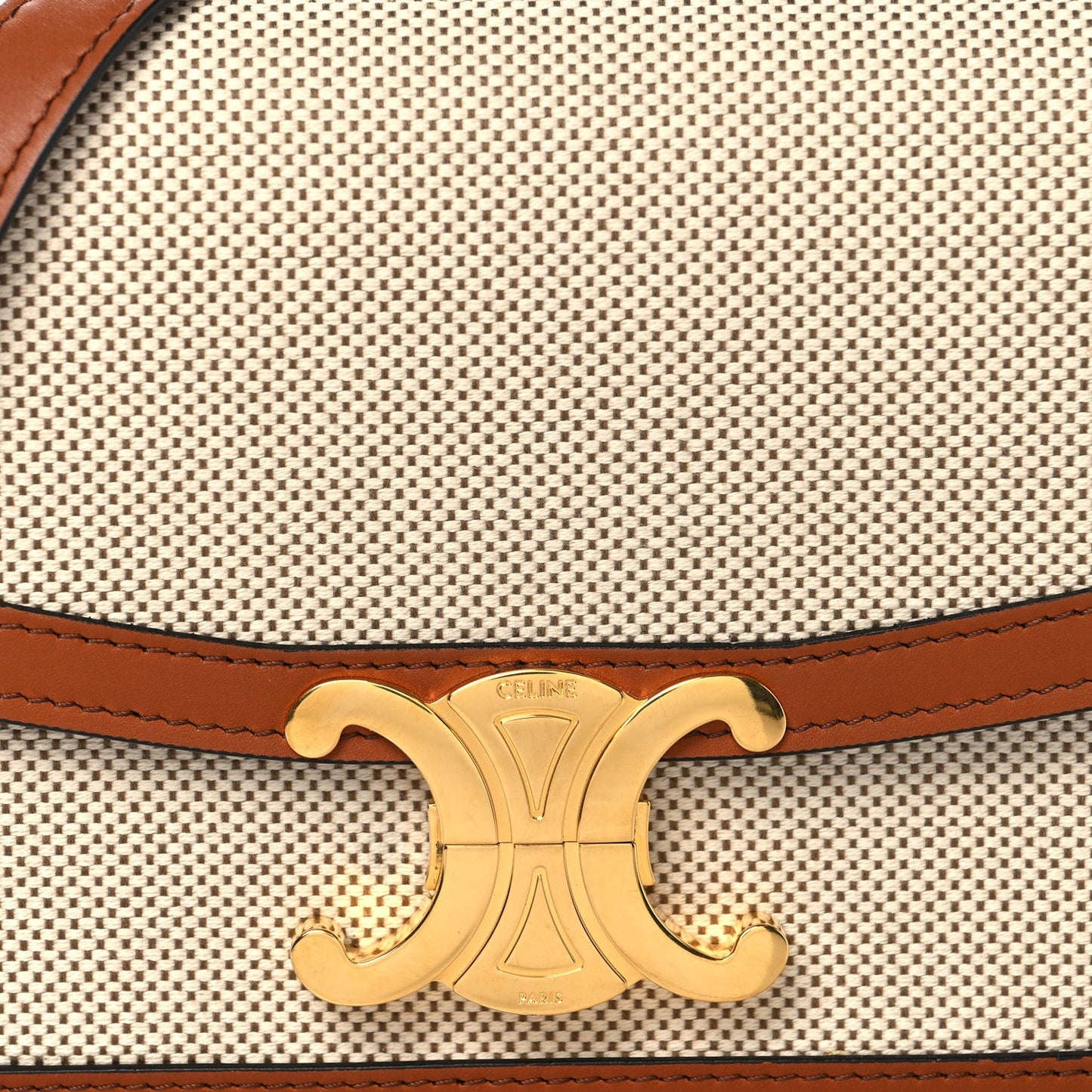 Textile Natural Calfskin Teen Triomphe White Tan