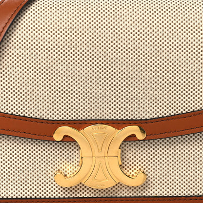 Textile Natural Calfskin Teen Triomphe White Tan