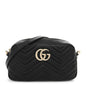 Calfskin Matelasse Small GG Marmont Camera Bag Black