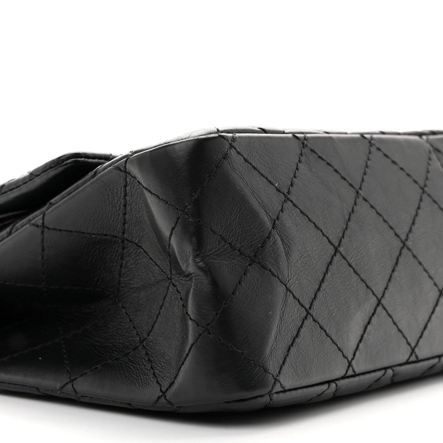 Aged Calfskin Quilted 2.55 Reissue 226 Flap Black