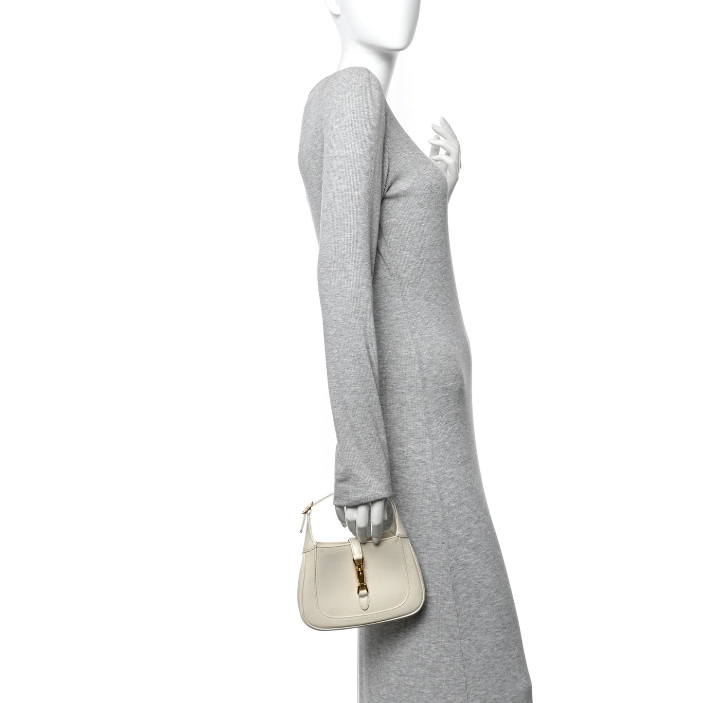 Boarded Dyana Lux Calfskin Mini Jackie 1961 Hobo Mystic White