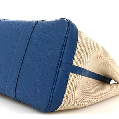 Twill H Negonda Garden Party 36 MM Tote Ecru Desert Bleu France