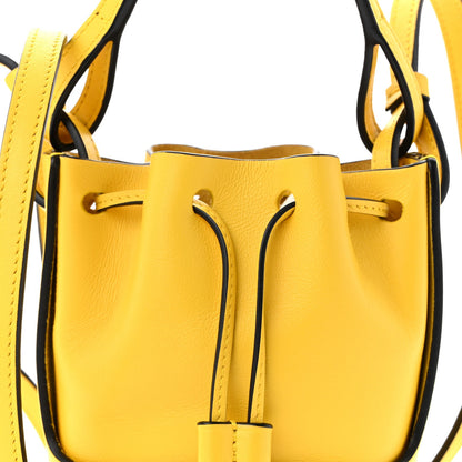 Calfskin Mini Balloon Bucket Bag Yellow
