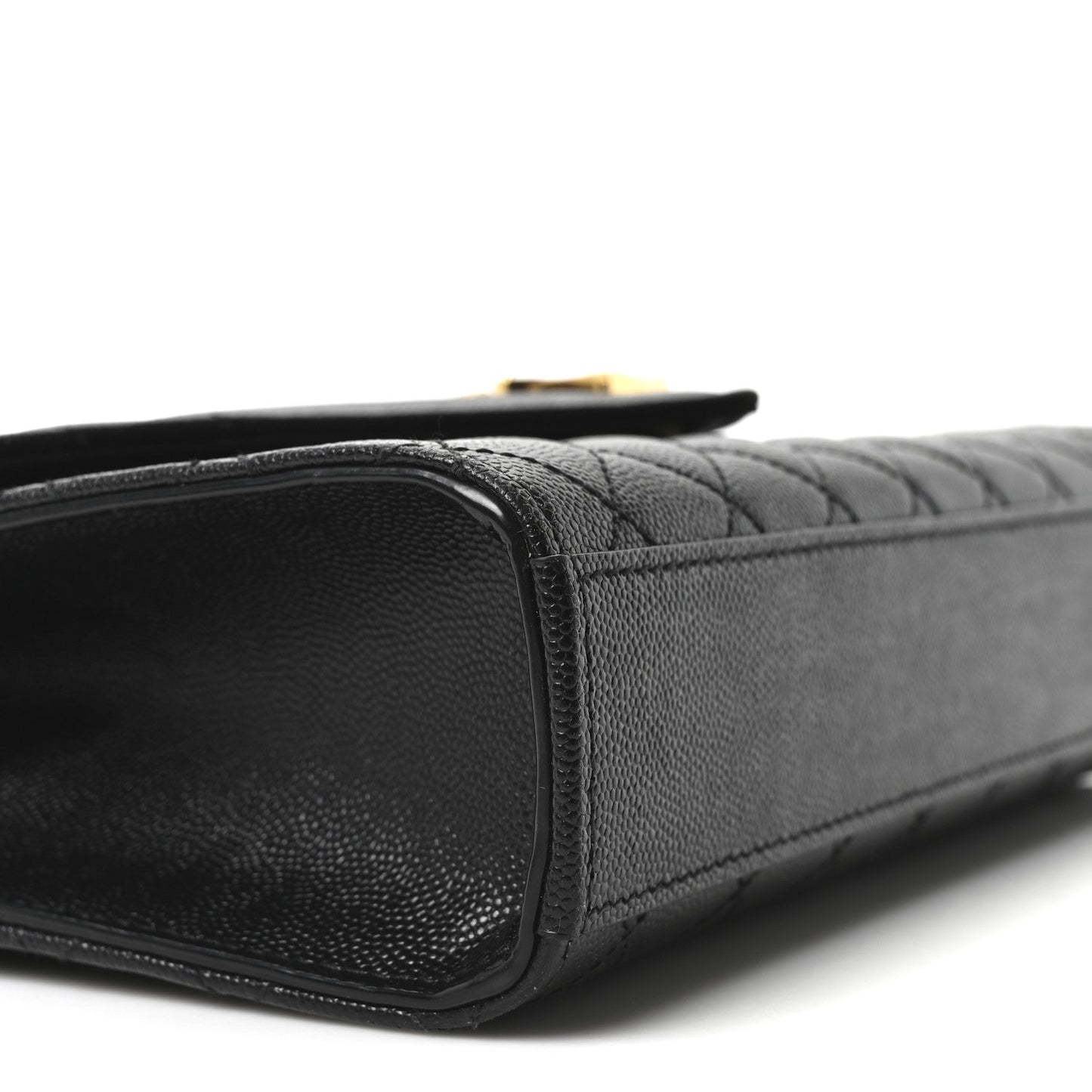 Grain De Poudre Textured Mixed Matelasse Triquilt Medium Monogram Satchel Black