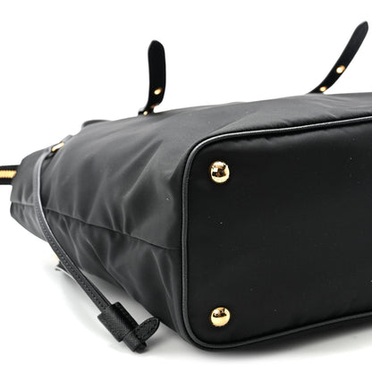 Tessuto Nylon Saffiano Tote Black