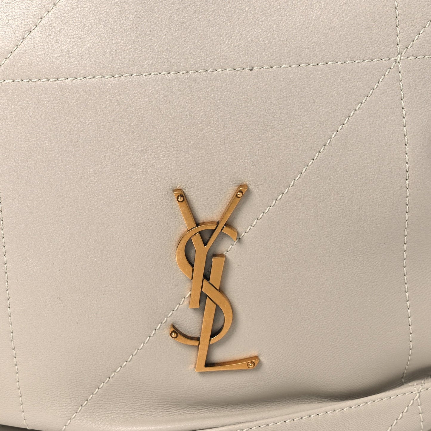 Lambskin Matelasse Monogram Medium Jamie 4.3 Pochon Blanc Vintage