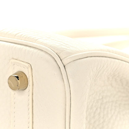 Taurillon Clemence Birkin 30 White