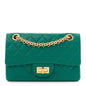 Aged Calfskin Quilted 2.55 Reissue Mini Flap Green