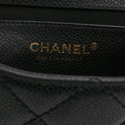 Caviar Quilted Mini Chain Flap Black