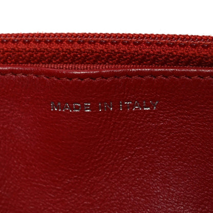 Lambskin Quilted Wallet On Chain WOC Red