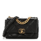 Lambskin Quilted Medium Chanel 19 Flap Dark Brown
