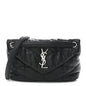 Lambskin Quilted Small Loulou Puffer Monogram Chain Satchel Black
