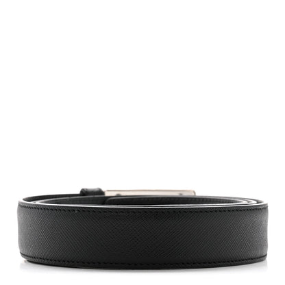 Saffiano Triangle Belt 100 40 Black